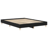 Bed Frame Black Oak 150 x 200 cm Engineered wood 3329281