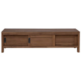 TV Cabinet 110 x 30 x 30 cm Solid Teak Wood Natural 42026890