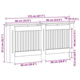 Radiator Cover Concrete Grey 172 x 19 x 81.5 cm Engineered Wood 884072