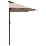 Garden Parasol Taupe 294 x 150 x 224 cm Polyester and Steel 42003270
