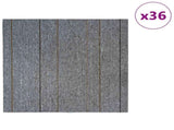 Carpet Tile Light Grey with Stripes 50 x 50 cm 36 pcs 42032437