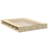 Bed Frame without Mattress Sonoma Oak 140x200 cm 3280477