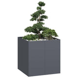 Planter Anthracite 80x80x80 cm Steel 860782