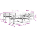 Outdoor Sofa Set 8 pcs White 325 x 166.5 x 73 cm 3386568