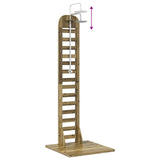 Outdoor Shower 223 cm Impregnated Pine Wood and Stainless Steel 886331