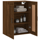 Wall Mounted Cabinet Brown Oak 69.5x34x90 cm Engineered Wood 830395