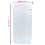 Beach Towels 4 pcs White 60x135 cm Fabric 400 GSM 3157050