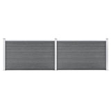 Garden Fence WPC 353x106 cm Grey 3053247