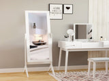 Freestanding Dressing Mirror Bedroom Tall Adjustable Angle 148x47cm White T3398P343224