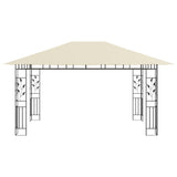 Gazebo with Mosquito Net&LED String Lights 4x3x2.73 m Cream 3070315