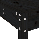 3 Piece Garden Bar Set Black Solid Wood Pine 3157797