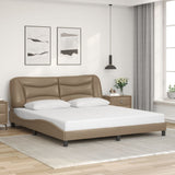 Bed Frame with LED without Mattress "Hvar" Cappuccino 180x200 cm 3213952
