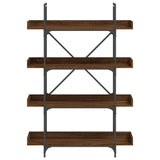 Bookcase 4-Tier Brown Oak 100x33x145.5 cm Engineered Wood 837696