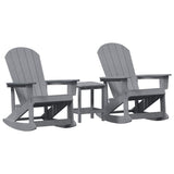 Garden Lounge Set 3 pcs Light Grey HDPE 3335841