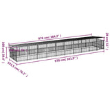 Outdoor Dog Kennel with Roof Steel 18.77 m 3124615