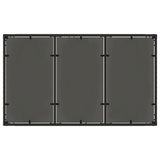 Garden Table with Glass Top Black 150x90x75 cm Poly Rattan 365531
