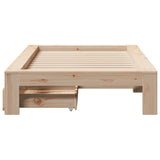 Bed Frame without Mattress 75x190 cm Small Single Solid Wood Pine 3309023