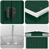 Garden Shed Green Galvanised steel Large Garden Shed 143348