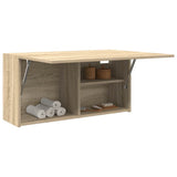 Bathroom Wall Cabinet Sonoma Oak 80x25x40 cm Engineered Wood 860087