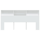 Headboard Cabinet White 200x19x103.5 cm 811889