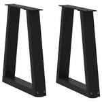 ZNTS Dining Table Legs V-Shape 2 pcs Black 38x cm Steel 4012544