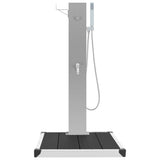 Outdoor Shower with Tray WPC Stainless Steel 3051292