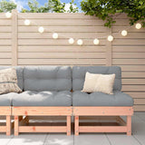 Middle Sofas with Cushions 2 pcs Solid Wood Douglas 825462