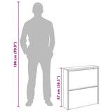Shoe Cabinet with Mirror 2-Layer High Gloss White 63x17x67 cm 342631