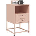 ZNTS Bedside Cabinet Pink 36x39x60.5 cm Steel 846556