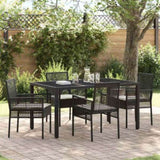 Garden Dining Set 5 pcs Black Poly rattan 3334857