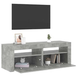 TV Cabinet with LED Lights Concrete Grey 120x35x40 cm 804359