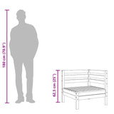 Garden Sofa 2-Seater with Footstool Impregnated Wood Pine 838025