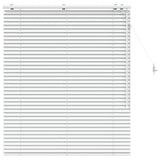 Venetian Blind White 105 x 130 cm 35 mm Solid Paulownia Wood 42015392