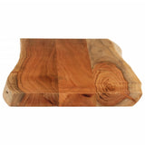 Table Top 90x40x3.8 cm Rectangular Solid Wood Acacia Live Edge 370635