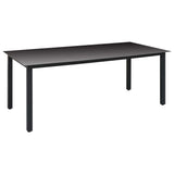 9 Piece Garden Dining Set Black 3060051