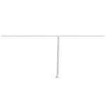 Awning Post Set White 600x245 cm Iron 315092