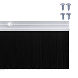 Screw-on Door Brush Seals 12 pcs Silver 100 cm Aluminium Alloy 42019497
