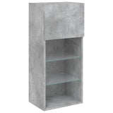 5 Piece TV Wall Units with LED Concrete Grey Engineered Wood 3216728