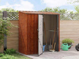 Garden Sheds Brown 140.5 x 74 x 200 cm Metal 42011298