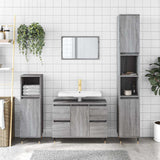 Bathroom Cabinet Grey Sonoma 80x33x60 cm Engineered Wood 831650
