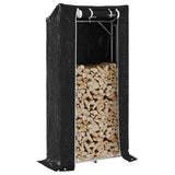 Firewood Rack with Rain Cover 100x40x200 cm Galvanised Steel 4104948