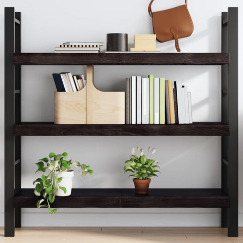 ZNTS Wall Shelf Dark Brown 120x40x cm Treated Solid Wood Oak 363815