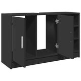 Sink Cabinet Black 90x29x55 cm Engineered Wood 848123