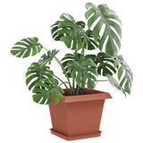 Plant Pots 6 pcs Brick Red Plastic 3403294