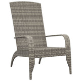 Garden Adirondack Chair Grey Poly rattan, powder-coated steel 319695