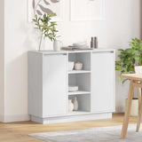 LED Sideboard White 90 x 32 x 75 cm Engineered Wood 869682