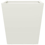 Garden Planters White 2 pcs 40x40x40 cm Steel 851055
