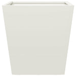 ZNTS Garden Planter White 40x40x40 cm Steel 851054