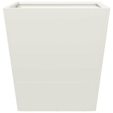 ZNTS Garden Planter White 40x40x40 cm Steel 851054