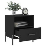 Bedside Cabinets 2 pcs Black 40x35x47.5 cm Engineered Wood 827455